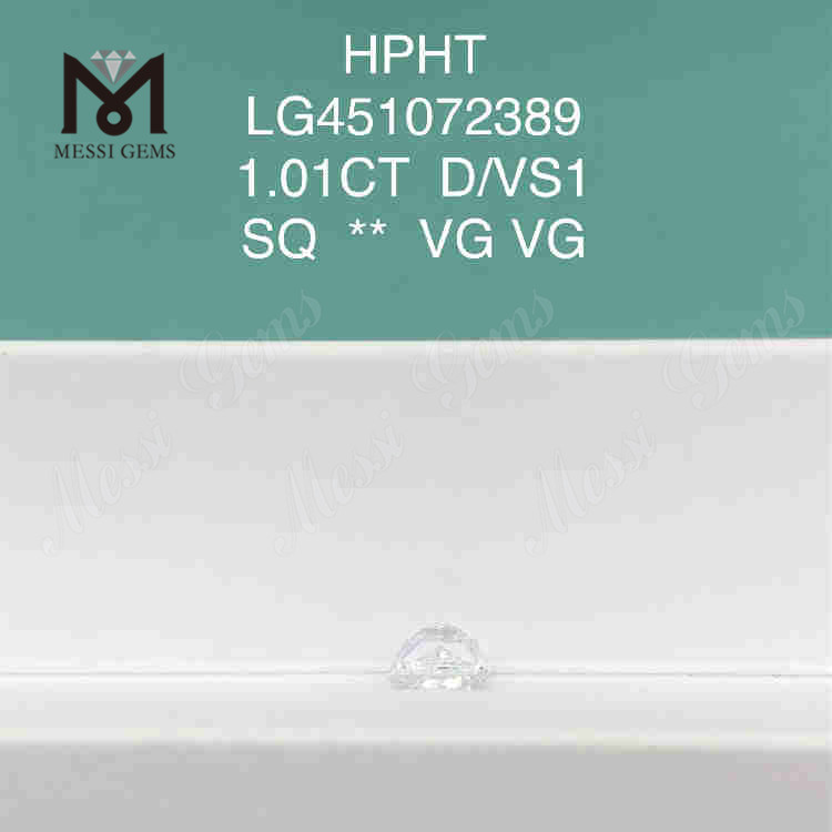 Синтетические бриллианты квадратной формы 1,01 карата D/VS1 на продажу VG