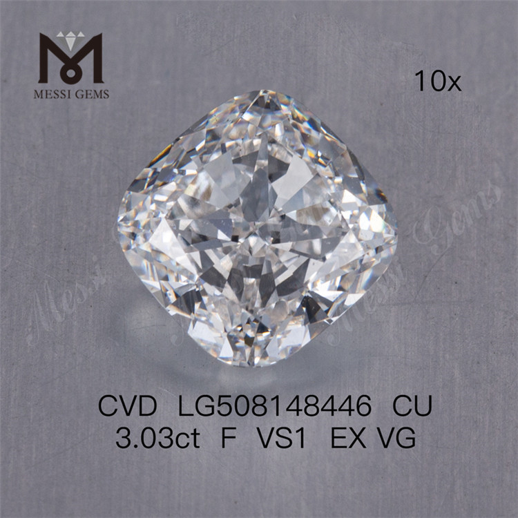 3.03CT F подушка cvd лабораторный алмаз свободные искусственные бриллианты в продаже