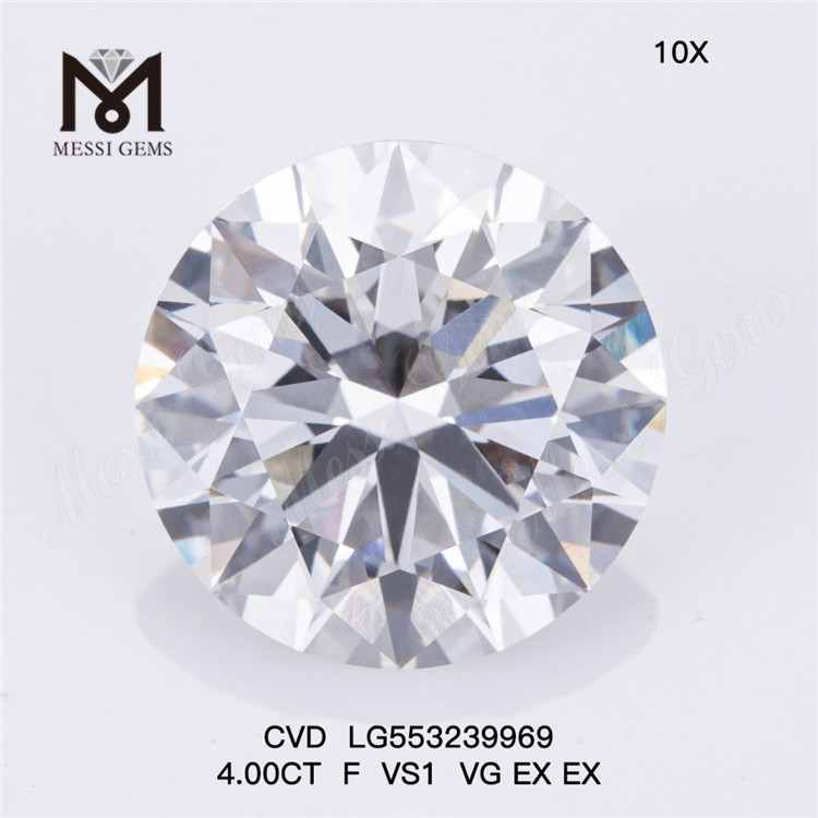 Алмаз 4.00CT F CVD VS1 VG EX EX выращенный в лаборатории бриллиант в продаже