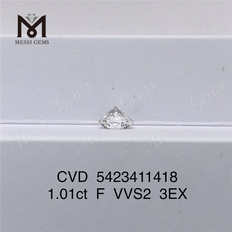 1.03ct D VVS2 HPHT Свободный синтетический круглый бриллиант бриллиантовой огранки, выращенный в лаборатории, для кольца