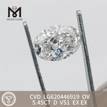 Оптовая продажа бриллиантов 5.45CT D VS1 CVD OV 丨Messigems LG620446919 