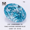 Синий бриллиант OV 3 карата Цена SI1 EX VG ФАНСИ ИНТЕНСИВНЫЙ ЗЕЛЕНО-СИНИЙ бриллиант CVD LG586346989