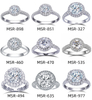 Индивидуальные роскошные дизайнерские женские свадебные украшения 14k 18k круглое обручальное кольцо с ореолом