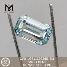 Алмаз 10,76 карата SI1 EM FANCY BLUE, выращенный в лаборатории бриллиант CVD LG611399565 