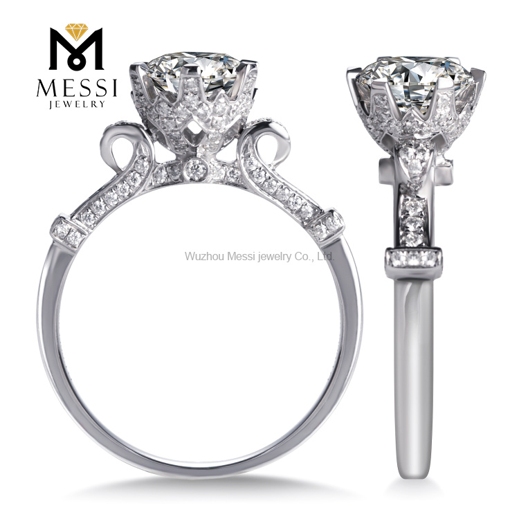 14K Engagement Wedding Ring Кольца с бриллиантами IGI для женщин