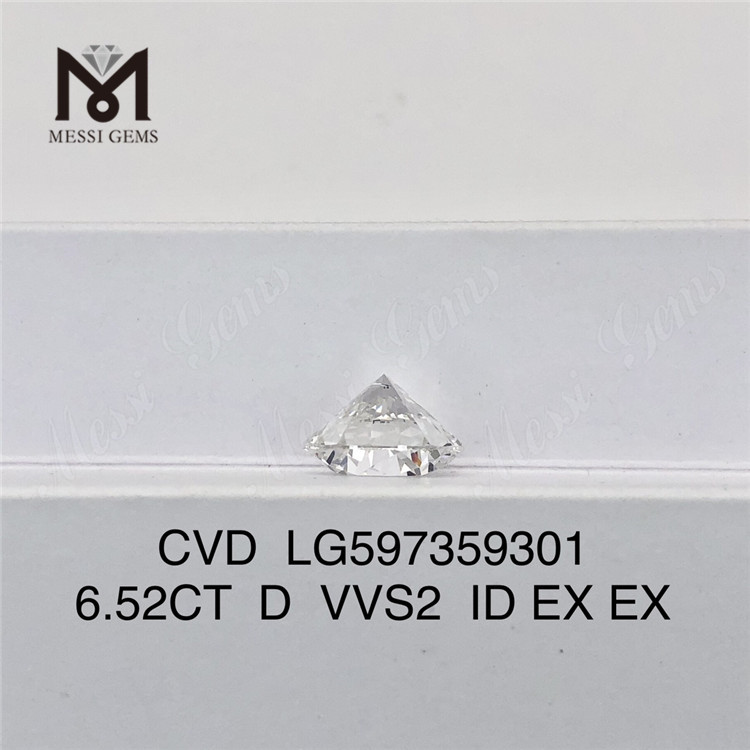 Бриллианты весом 6,52 карата D VVS2 ID EX EX, выращенные в лаборатории CVD CVD Ваш источник оптовых закупок LG597359301丨Messigems