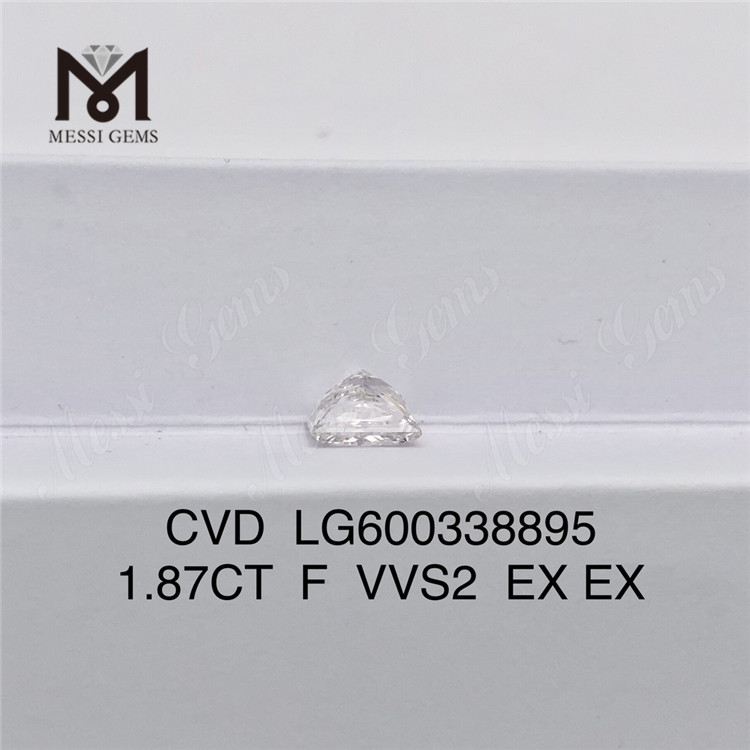 Бриллиант весом 1,87 карата F VVS2 CVD, 1 карат, выращенный в лаборатории SQ Premium Choices 丨Messigems LG600338895 