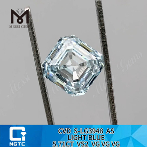 Продажа синтетических бриллиантов 5.71CT VS2 AS LIGHT BLUE 丨Messigems CVD S-LG3948 