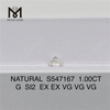 1,00 карата G SI2 EX EX VG VG VG Найдите свой идеальный природный бриллиант, раскройте блеск S547167丨Messigems