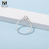 Кольцо из стерлингового серебра 925 пробы Fancy Design с полым женским кольцом 1ct Moissanite Ring