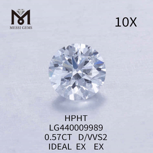 0,57 карат D/VVS2 круглый бриллиант, выращенный в лаборатории IDEAL HPHT алмаз оптом