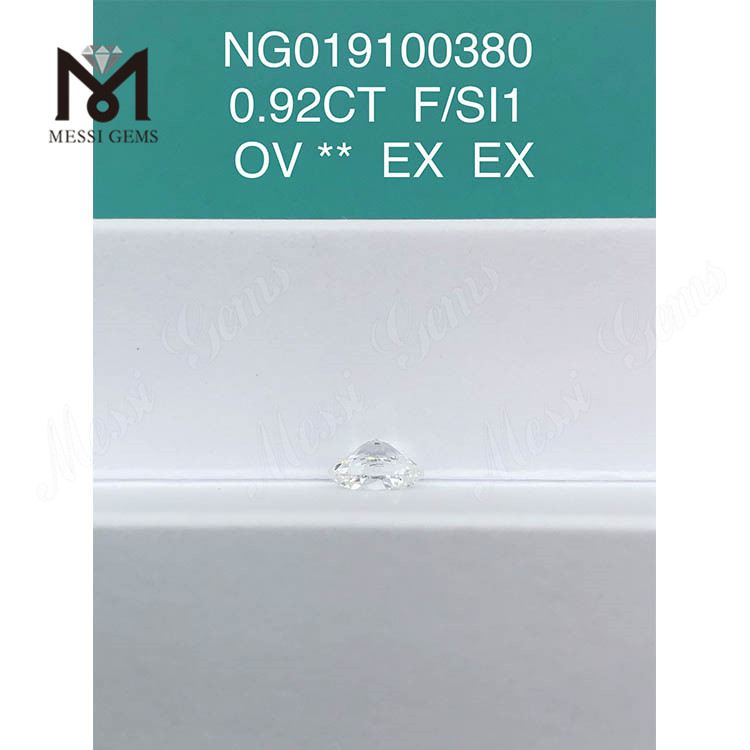 0,92 карат F OVAL драгоценный камень россыпью синтетический бриллиант SI1 