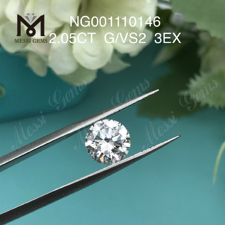 2.05ct G Round VS2 EX Cut Grade лучшие бриллианты, выращенные в лаборатории онлайн