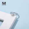 Кольца Messi Gems ashion, ювелирные изделия для женщин, кольцо из стерлингового серебра 925 пробы, 1 карат, с покрытием из белого золота