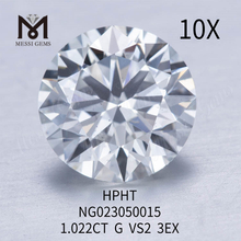 1,022 карата G VS2 Свободный драгоценный камень синтетический бриллиант круглой формы