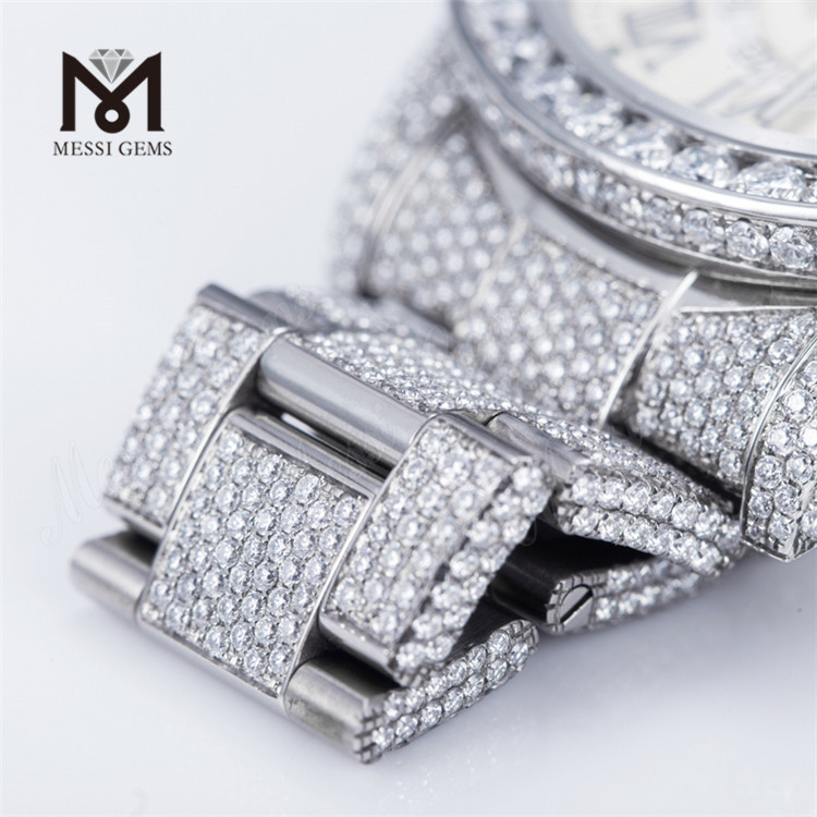 Индивидуальный дизайн Мужчины Женщина Роскошный ручной набор Iced Out Top Brand Moissanite Diamond Watch