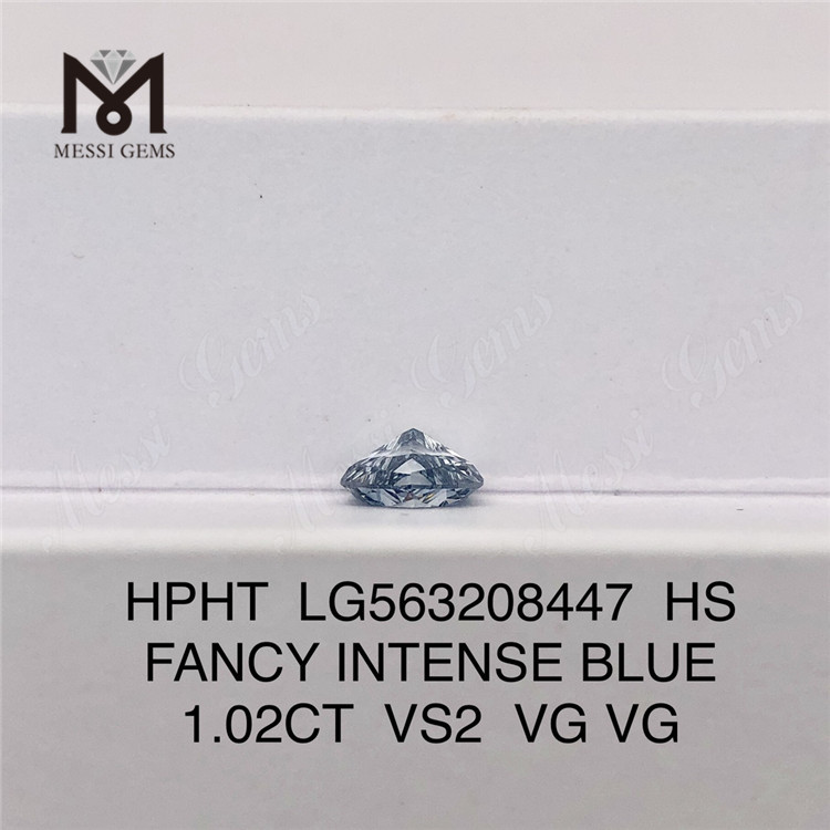 1.02CT HS FANCY INTENSE BLUE VS2 VG VG выращенный в лаборатории бриллиант HPHT LG563208447