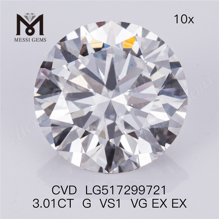 3.10ct CVD H цвет vs1 ID EX EX синтетический бриллиант оптовая цена