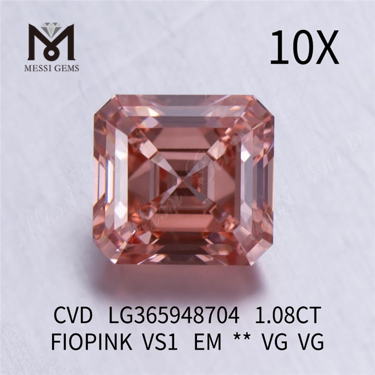 Лабораторный бриллиант FIOPINK VS1 EM 1,08 карата оптом CVD LG365948704