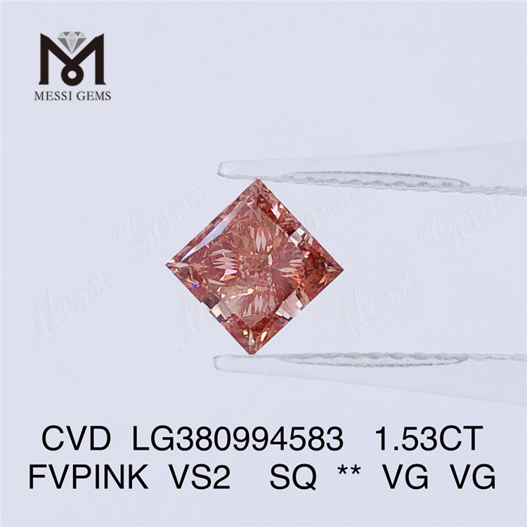 Лабораторный бриллиант FVPINK VS2 SQ 1,53 карата оптом CVD LG380994583