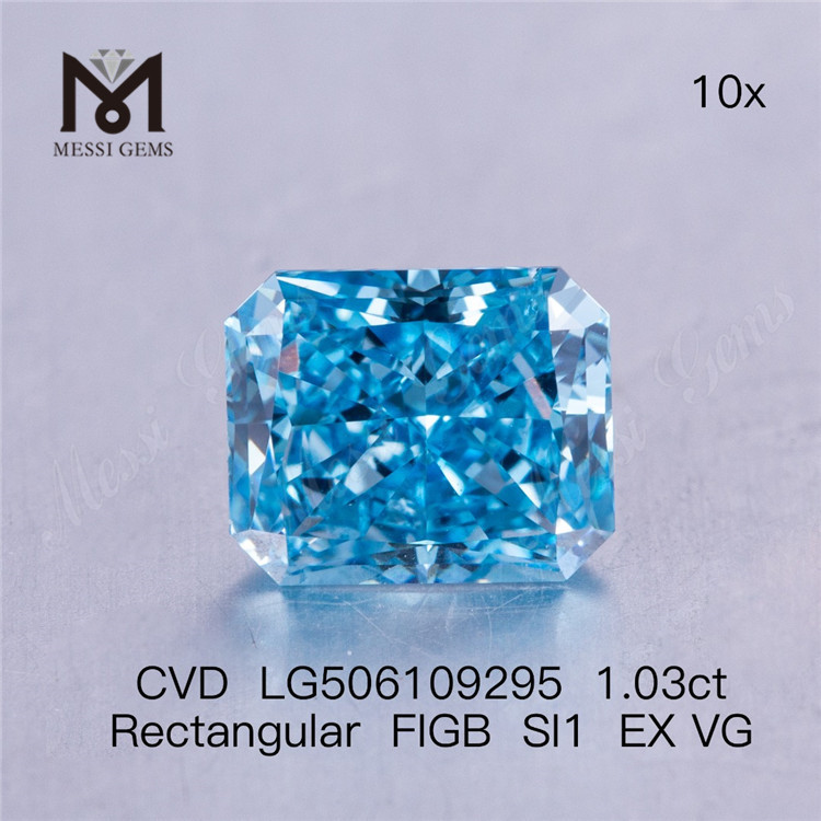 1,03 карат Прямоугольный бриллиант FIGB SI1 EX VG, выращенный в лаборатории CVD, LG506109295