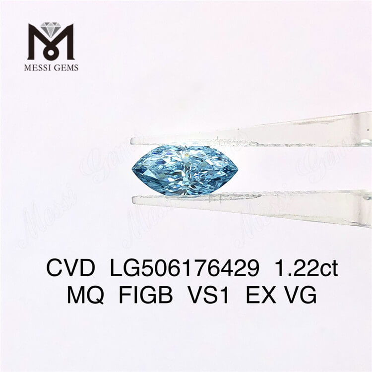 Синий синтетический бриллиант 1,22 карата Лабораторный бриллиант VS1 IGI