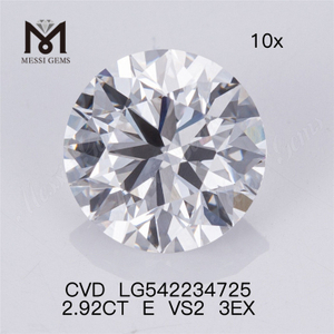 2,92 карат E CVD алмазы оптом RD hpht выращенные в лаборатории бриллианты