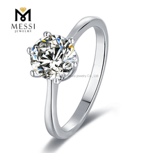 Оптовая мода стиль серебряное кольцо муассанит камень ювелирные изделия