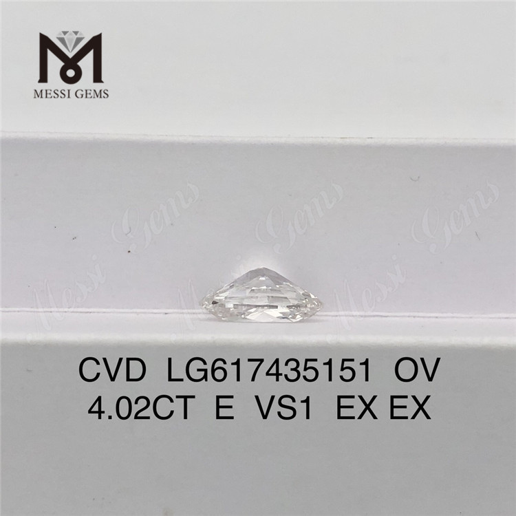 Бриллианты лабораторного производства 4,02 карата E VS1 CVD OV LG617435151丨Messigems