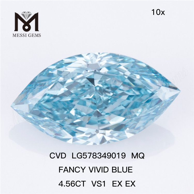 Бриллиант VS1 EX EX CVD MQ FANCY VIVID Blue Lab Diamond 4,56 карата LG578349019