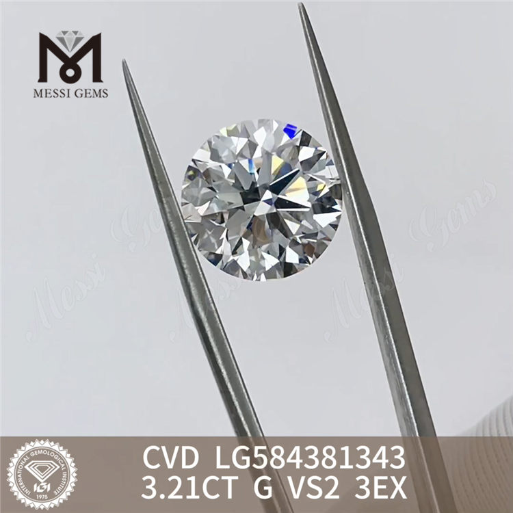 3.21CT G VS2 3EX Алмазы, выращенные в лаборатории CVD LG584381343 Этическая и экологически чистая альтернатива 丨Messigems 