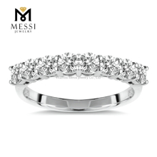 18-каратное белое золото, классический дизайн, бриллиантовое кольцо вечности, золотые украшения, женский подарок