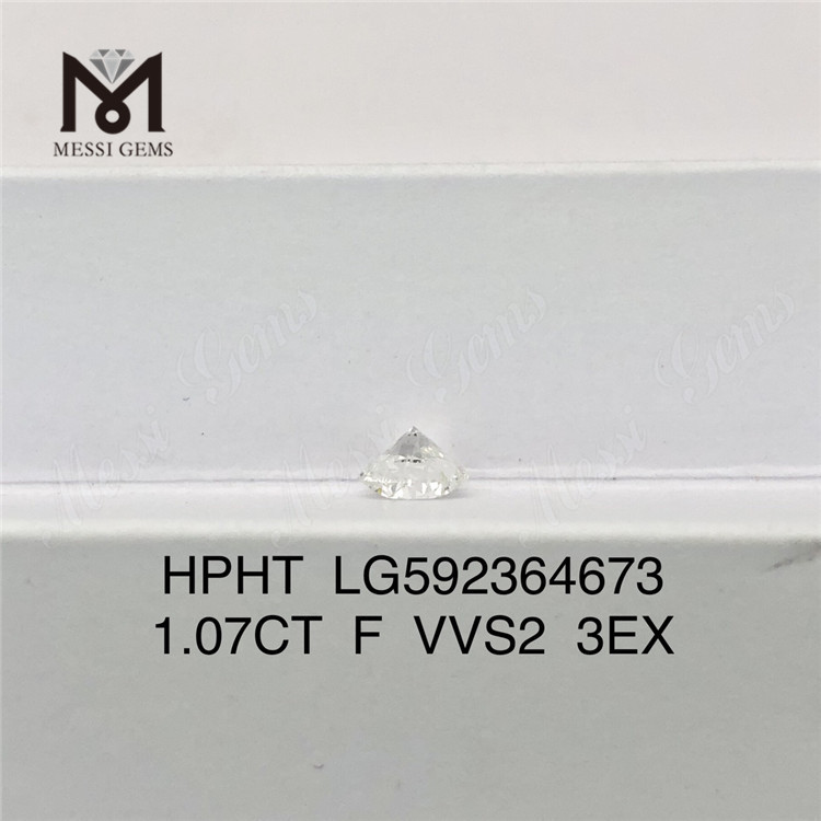 Бриллианты HPHT 1,07 карата F VVS2 3EX, выращенные в лаборатории HPHT LG592364673