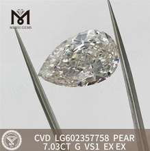 Бриллианты 7,03 карата G VS1 PEAR, сертифицированные IGI, устойчивый блеск 丨Messigems LG602357758