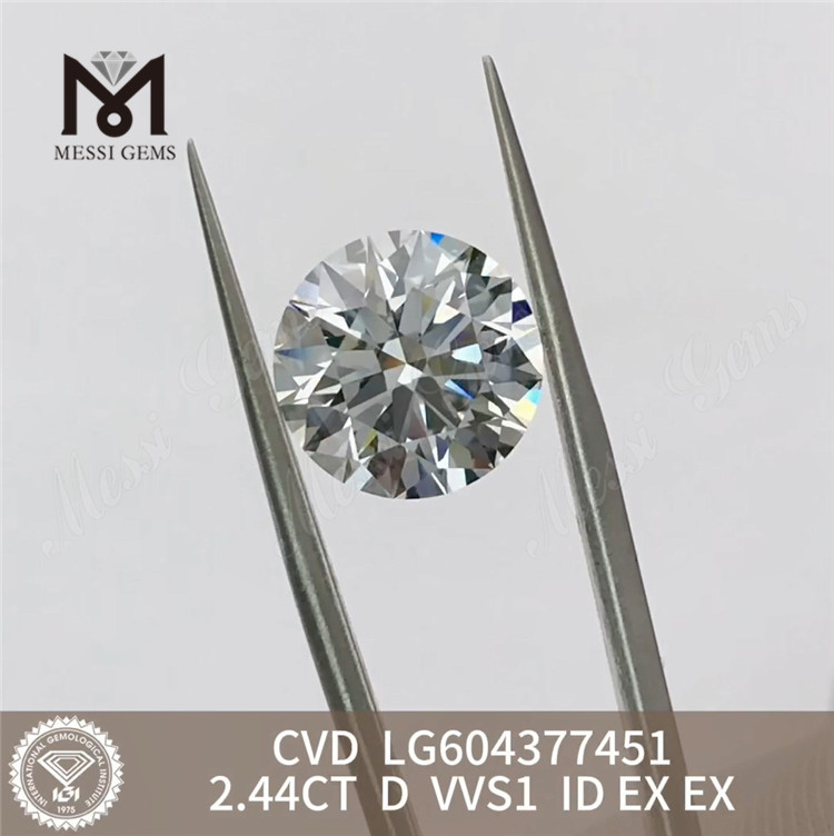 Сертифицированные IGI бриллианты весом 2,44 карата D VVS1 Доступный бриллиант для дизайнеров ювелирных изделий 丨Messigems LG604377451