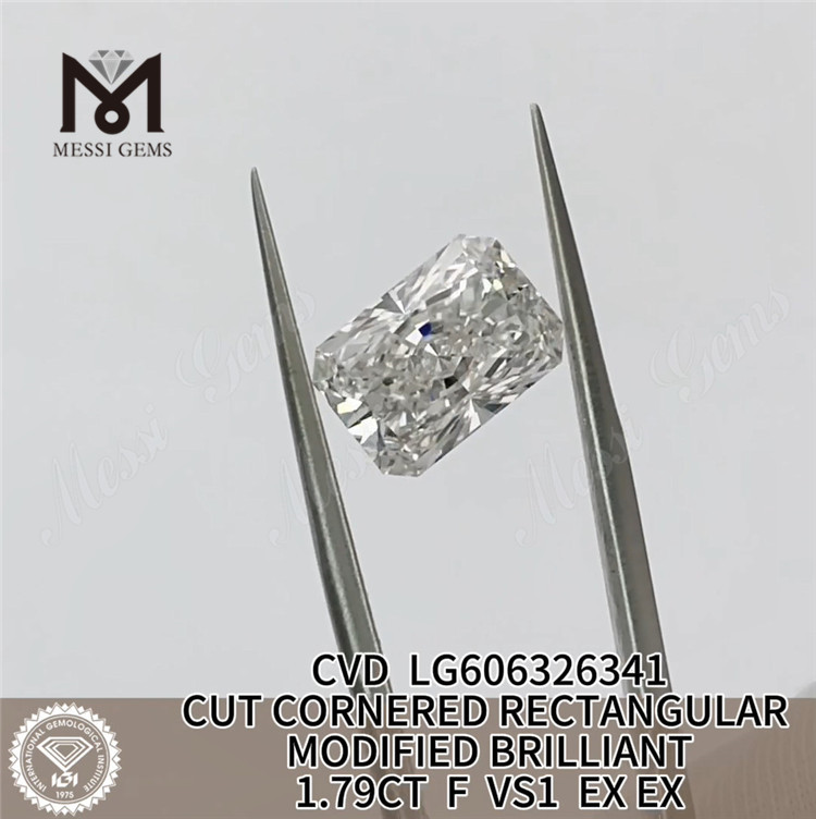 Бриллианты 1,79 карата F VS ПРЯМОУГОЛЬНЫЕ бриллианты класса IGI CVD LG606326341 «Безупречное совершенство»丨Messigems 