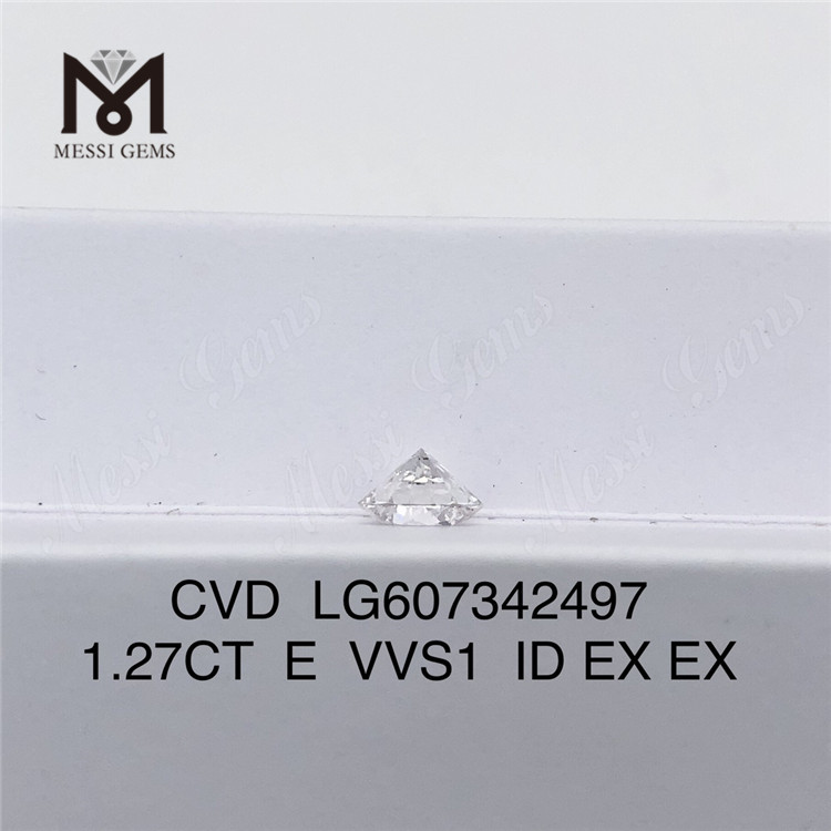 Синтетический бриллиант 1,27 карата E VVS1, 1 карат, CVD-бриллианты для потрясающих ювелирных изделий 丨Messigems LG607342497