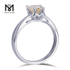 Обручальное кольцо в форме сердца с лабораторным бриллиантом шампанского из 18-каратного золота
