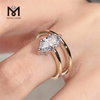 изготовленное на заказ ювелирное обручальное кольцо из 14-каратного золота, кольцо с бриллиантом огранки «маркиза» большого карата