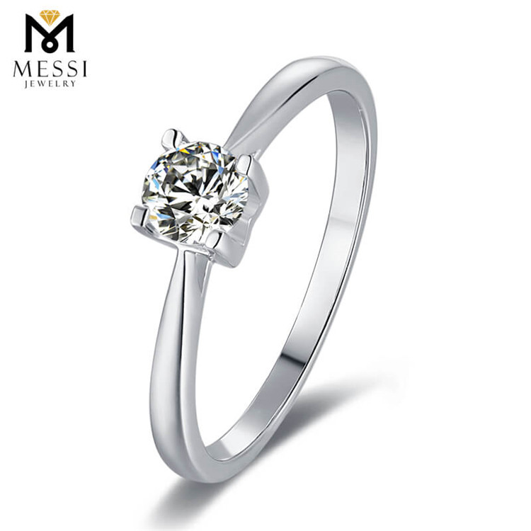 Кольцо из стерлингового серебра 925 пробы Fancy Design с полым женским кольцом 1ct Moissanite Ring