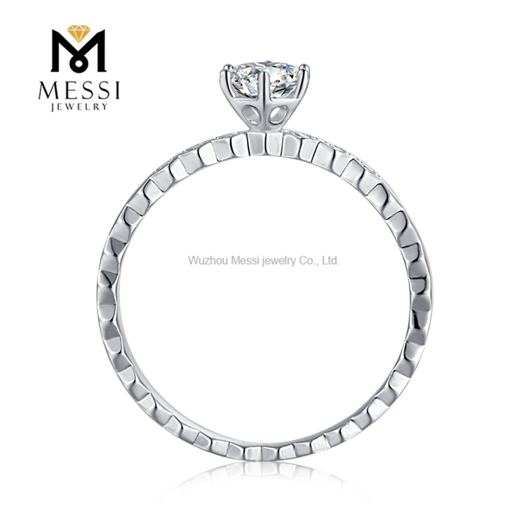 14-каратное 18-каратное позолоченное кольцо из стерлингового серебра 925 пробы с муассанитом, обручальное серебряное кольцо