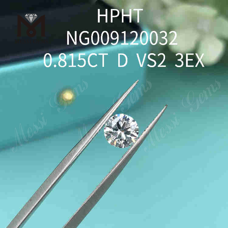 Лабораторные бриллианты круглой огранки 0,815 карата D/VS2 цена 3EX