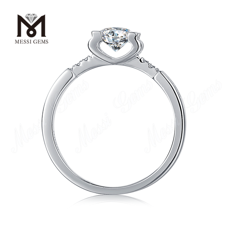 1 карат DEF муассанит бриллиантовое позолоченное кольцо из стерлингового серебра 925 пробы для мамы