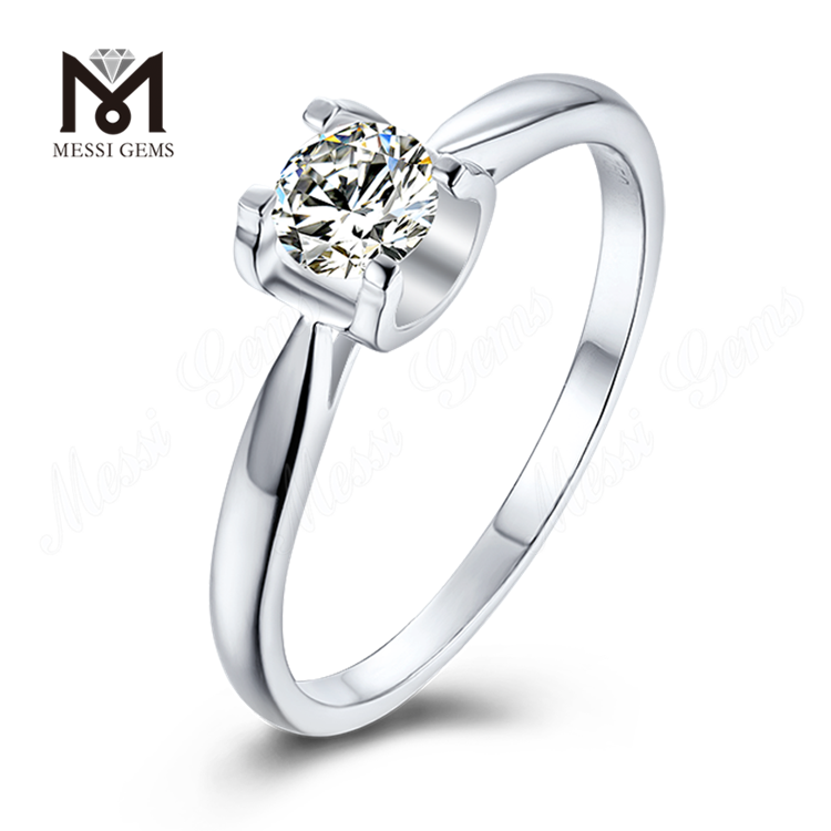 Кольцо с муассанитом для женщин, ювелирные изделия, кольцо из белого золота 14 карат, кольцо из стерлингового серебра 925 пробы
