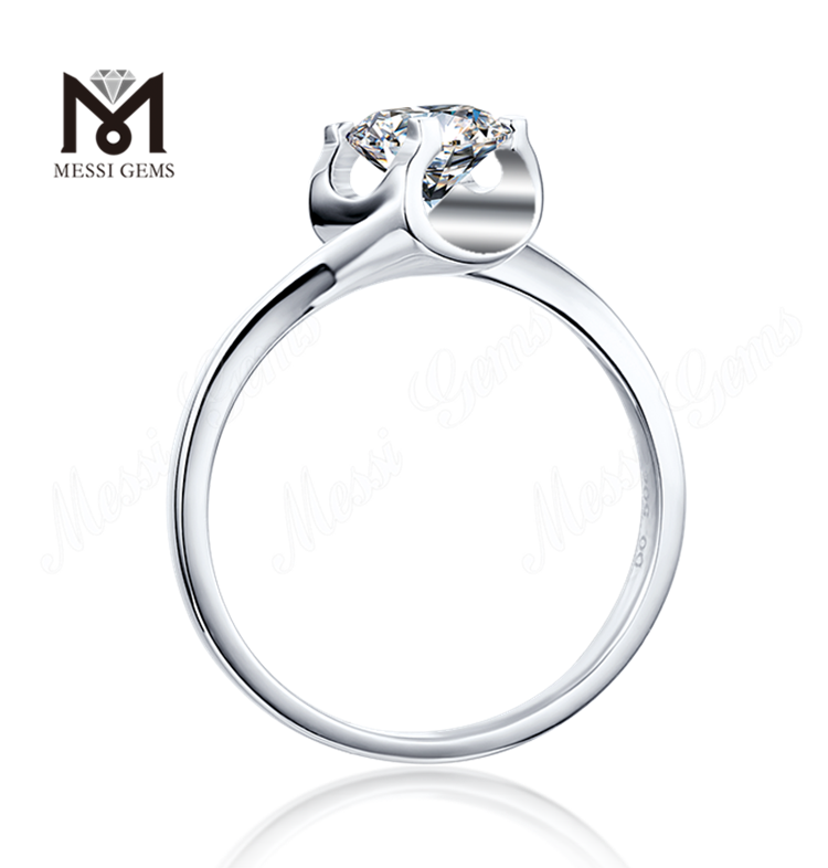 Кольцо с пасьянсом из муассанита 1 карат, обручальное серебряное кольцо с золотым покрытием 14 карат