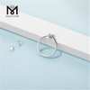 Изящное кольцо из стерлингового серебра 925 пробы с муассанитом и бриллиантом Messi Gems весом 1 карат