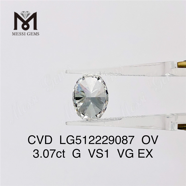 3.07ct G vs cvd лад бриллиант 3ct овальный лабораторный бриллиант IGI