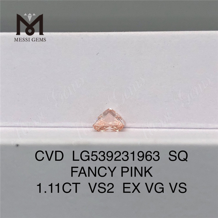 1.11CT LG539231963 SQ FANCY PINK VS2 EX VG VS лабораторный бриллиант CVD