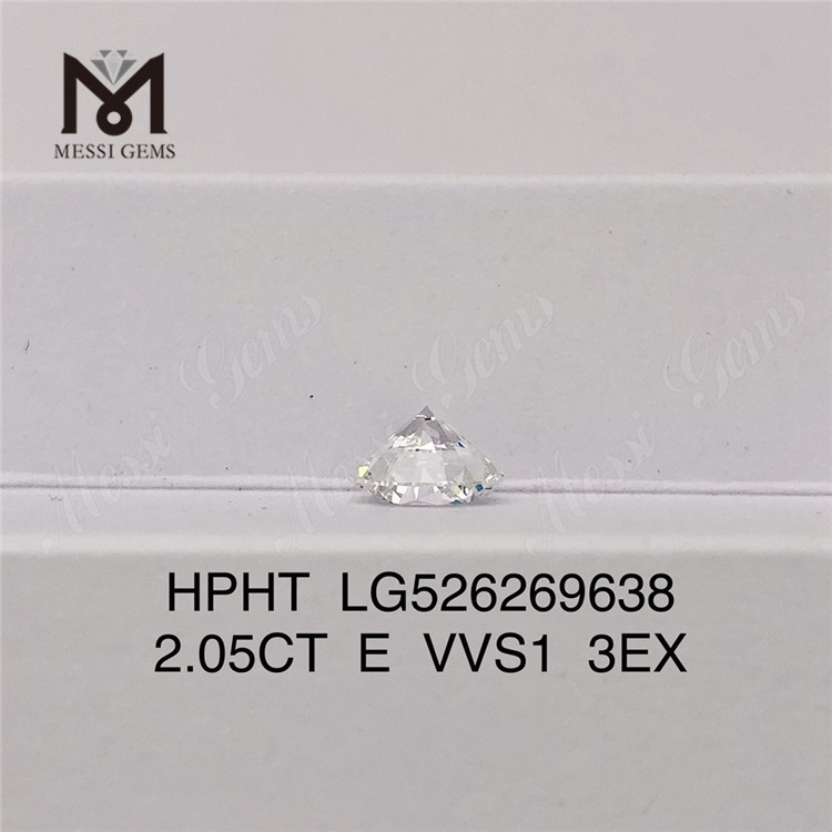 2,05 карат E VVS1 3EX выращенный в лаборатории бриллиант HPHT Круглый лабораторный бриллиант 