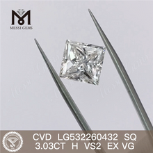 3.03CT H cvd алмаз оптом SQ VS2 производитель выращенных в лаборатории бриллиантов в продаже
